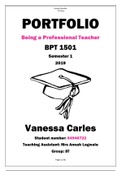 BPT1501 Final Portfolio Semester 1 2019. Received 91% for the Portfolio.