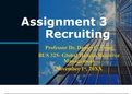 BUS 325 Week 5 Assignment # 3; Recruiting: Summer 2020