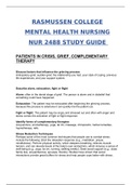 NUR2488 Mental Health Nursing: / NUR2488 Study Guide / NUR 2488 Study Guide (New, 2020): MENTAL HEALTH NURSING NUR 2488 STUDY GUIDE -RASMUSSEN COLLEGE (100% Correct)(SATISFACTION GUARANTEED, Check Verified