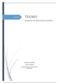 TEX2601 examination portfolio- section D