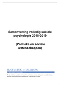 Samenvatting sociale psychologie (PSW) 2018-2019