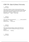  CSIS 330 - Quiz 6-Answer-3 Versions, Liberty University