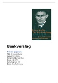 Die Verwandlung Franz Kafka Samenvatting / Boekverslag