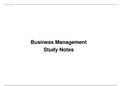 Business Management 2020 Mindmap (Exam Prep)