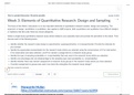 NR 505 Week 3 Discussion Board; Elements of Quantitative Research, Design and Sampling
