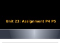 Unit 23 Assignment P4 P5 M1 BTEC L3 Business