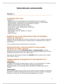 Interculturele communicatie - VOLLEDIG BOEK SAMENGEVAT &sol; HFSTK 1 t&sol;m 10 