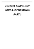 EDEXCEL AS BIOLOGY UNIT 3 EXPERIMENTS (PART 1)