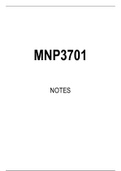 MNP3701 Summarised Study Notes