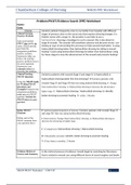 NR 439 Week 3 Assignment: Problem-PICOT-Evidence Search (PPE) Worksheet