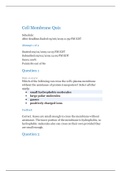 [Solved] BIOL 101Cell Membrane Quiz Score:100% Points: 80 out of 80