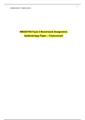 NRS427VN Topic 2 Benchmark Assignment, Epidemiology Paper – Tuberculosis.