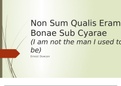 Non Sum Qualis Eram Bonae Sub Cyarae; Ernest Dowson Analysis