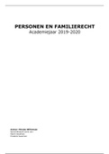 Volledige samenvatting Personen - en familierecht van Frederik Swennen en Karen Gauwloos