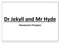 Stevenson's Purpose for Dr Jekyll and Mr Hyde, by Robert Louis Stevenson