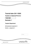 TAX1501 ASSIGN 3 SELF ASSESSMENT ANSWER 2020.