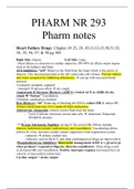 PHARM NR 293 Pharm notes to ACE in your EXAMS.