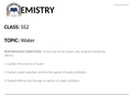  Chemistry note on water for ss2 