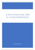 A-Level Physics AQA: Year 12, Year 13 and Astro module (Achieved A*)