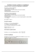 Samenvatting Wiskunde B Getal en ruimte Hoofdstuk 1 Formules, grafieken en vergelijkingen HAVO 4/5