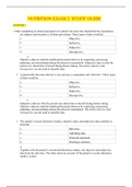 Nursing 2058 Nutrition Exam 2 Study Guide; Rasmussen College