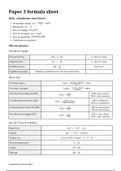 LEVEL 7 IB Economics Paper 3 Formula sheet