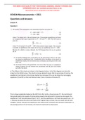 ECN106 Macroeconomics 1 2011 Past Paper Questions and Model Answers