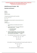 ECN113 Principles of Economics 2011 Past Paper Questions and Model Answers