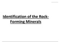 1.3 & 1.4 Identification of the Rock-Forming Minerals (Chapter 1: Minerals)