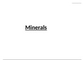 All Notes for Chapter 1: Minerals, for A Level Geology