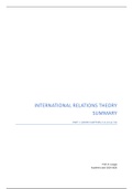 International Relations Theory - Summary Book Chapters
