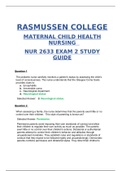 NUR2633 Exam BUNDLE 1/2/3/4 Study Guide / NUR 2633 Exam BUNDLE 1/2/3/4 Study Guide (New, 2020): Rasmussen College (SATISFACTION GUARANTEED, Check Graded & Verified A