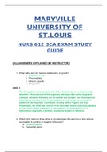 Bundle NURS 612 Exam 3CA study guide, Exam Study Guide (6 Versions) (New, 2020): MARYVILLE UNIVERSITY OF ST.LOUIS : All Answers Explained By INSTRUCTOR