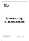 Vragenlijst met antwoorden per hoofdstuk -M. Instrumenten - Jo De Bruyn - HoGent