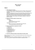 NR 511 Final Exam Study Guide (complete with revised answers)GRADED A