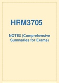 HRM3705 Comprehensive summaries for Exams (2020)