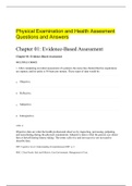 Nursing 119 Physical Examination and Health Assesment Questions and Answers