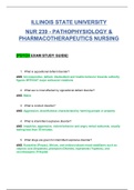 NUR239 Exam / NUR 239 Exam (New, 2020): Illinois State University Pathophysiology & Pharmacotherapeutics:PYSCH (Already graded A)(SATISFACTION GUARANTEED, Verified 100%)