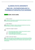 NUR239 Exam 1 / NUR 239 Exam 1 (New, 2020): Illinois State University Pathophysiology & Pharmacotherapeutics:NEURO (Already graded A)(SATISFACTION GUARANTEED, Verified 100%