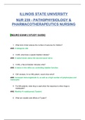 NUR239 Exam 2 / NUR 239 Exam 2 (New, 2020): Illinois State University Pathophysiology & Pharmacotherapeutics:NEURO (Already graded A)(SATISFACTION GUARANTEED, Verified 100%)
