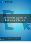 CIS 310 BOOK Information Systems for Business and Beyond