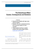 GCSE Geography - Greenhouse Effect Essay - Coursework
