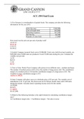 Grand Canyon University ACC 350 Final Exam Questions and Answers (Graded A)