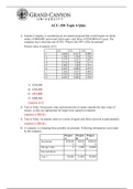 Grand Canyon University ACC 350 Topic 6 Quiz Questions with Answers (Graded A).