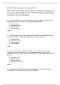 NSG 3029 Final exam_Answer-Ch 8-16 , South University: Foundations of Nursing Research