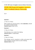 Liberty University CCOU 202 Exam 1/ Exam 2/ Exam 3/ Exam 4 