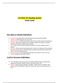 ATI TEAS V6 Reading Section Study Guide
