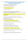 NR 508 Advanced Pharmacology Quiz 1&comma;2 3 and 4 Spring 2019 &ndash; Chamberlain College of Nursing