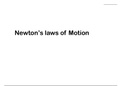 NOTE ON MOTION {including full details on Newtons law}
