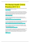 PN Mental Health Online Practice A and B 2017(BUNDLE) 